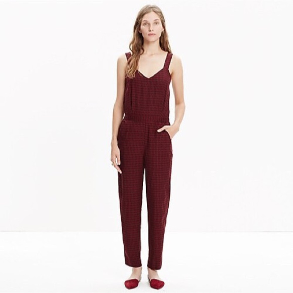 Madewell Hashtag Stripe Tompkins Tank Jumpsuit